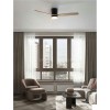 Ventilateur ALOA 18W LED Noir, bois naturel  9952371