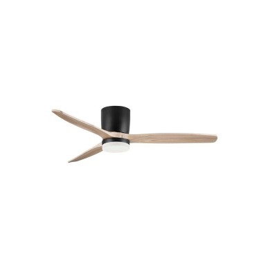 Ventilateur ALOA 18W LED Noir, bois naturel  9952371