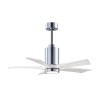 Ventilateur de plafond Reversible Patricia 106cm Chromé Poli ATLAS FAN PA5-CR-MWH-42