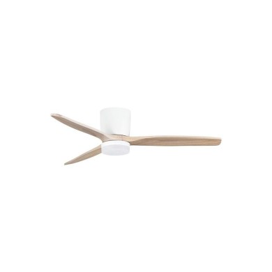Ventilateur ALOA 18W LED Blanc, bois naturel  9952376