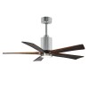 Ventilateur de Plafond Patricia 106cm Chromé Poli Noyer ATLAS FAN PA5-CR-WA-42