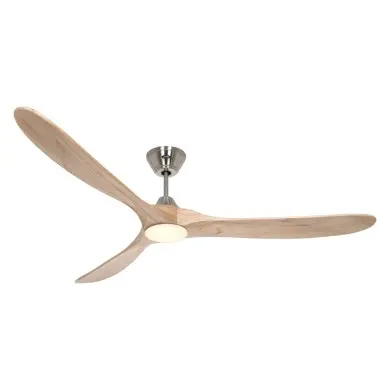 Ventilateur Plafond LED Genuino 180cm Chrome Bois naturel CASAFAN 318064