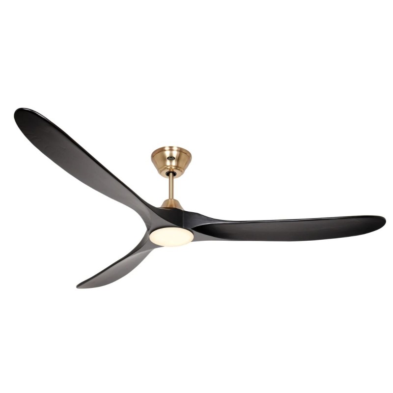 Ventilateur Plafond LED Genuino 180cm Laiton Noir CAS_318066 318066 Ventilateur Plafond LED Genuino 180cm Laiton Noir CASAFAN 318066