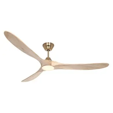Ventilateur Plafond LED Genuino 180cm Laiton Bois naturel CASAFAN 318069