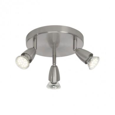 Plafonnier argenté Amalfi LED 3x3W GU10 Acier BRILLIANT G21534/13