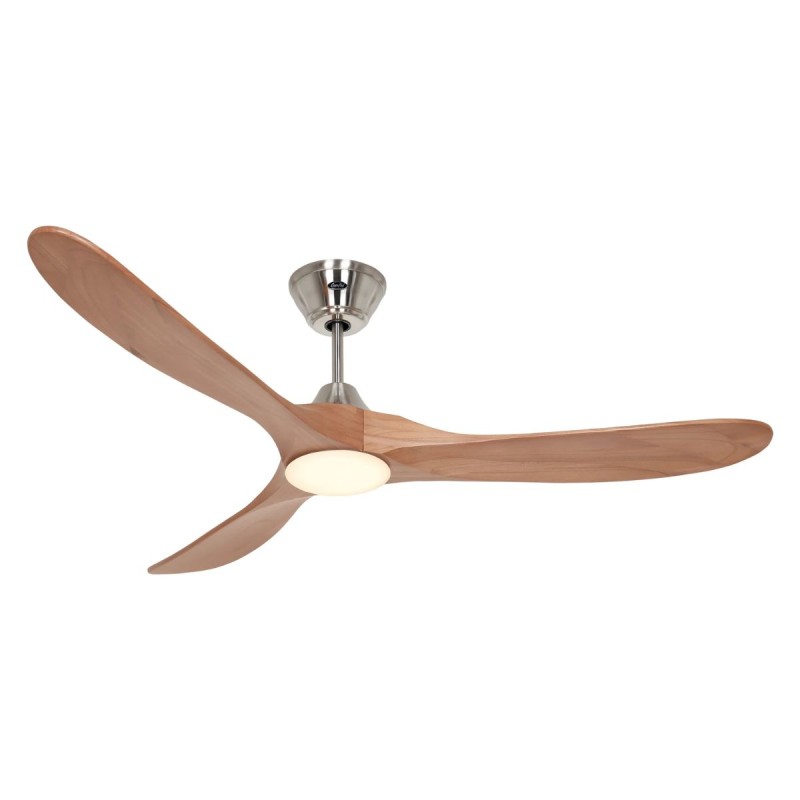 Ventilateur Plafond LED Genuino 152cm Chrome Chêne CAS_315264 315264 Ventilateur Plafond LED Genuino 152cm Chrome Chêne CASAFAN 315264