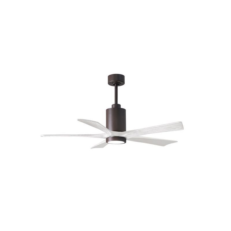 Ventilateur plafond avec lumière Patricia 132cm Bronze Blanc MAT_PA5-TB-MWH-52 PA5-TB-MWH-52 Ventilateur plafond avec lumière Patricia 132cm Bronze Blanc ATLAS FAN PA5-TB-MWH-52