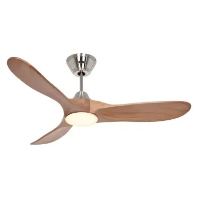 Ventilateur Plafond LED Genuino 122cm Chrome Chêne CASAFAN 312264