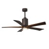 Ventilateur Plafonnier avec lumière Patricia 132cm Bronze Noyer ATLAS FAN PA5-TB-WA-52