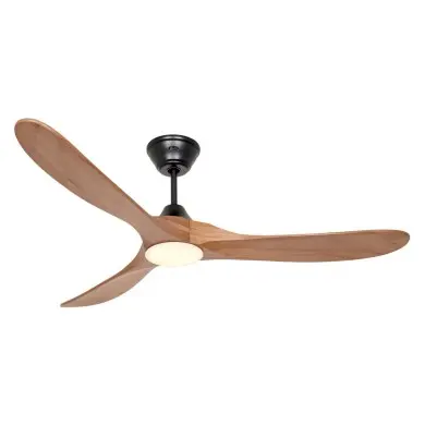 Ventilateur Plafond avec Lumière LED Genuino 152cm Noir Bois Chêne CASAFAN 315269