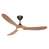 Ventilateur Plafond avec Lumière LED Genuino 152cm Noir Bois Chêne CASAFAN 315269