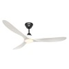 Ventilateur Plafond avec Lumière LED Genuino 152cm Noir Bois Blanc CASAFAN 315268