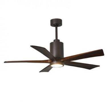 Ventilateur plafond avec lampe Patricia 152cm Bronze Noyer ATLAS FAN PA5-TB-WA-60