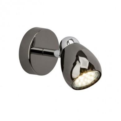 Applique Murale MILANO LED 1x3W GU10 CHROME NOIR BRILLIANT G21710/76