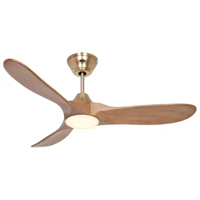 Ventilateur Plafond LED Genuino 122cm Laiton Chêne CASAFAN 312279