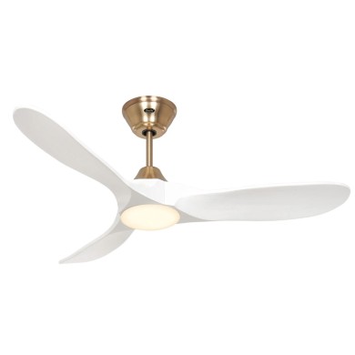 Ventilateur Plafond LED Genuino 122cm Laiton Blanc CASAFAN 312278
