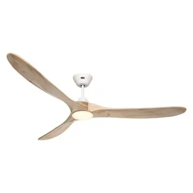Ventilateur Plafond LED Genuino 180cm Blanc Bois Naturel CASAFAN 318079