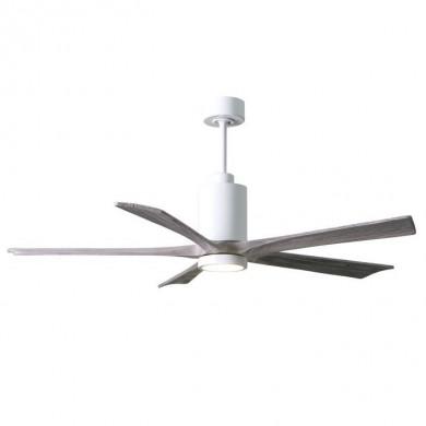 Ventilateur Plafond Blanc Patricia 152cm Bois Vieilli ATLAS FAN PA5-WH-BW-60