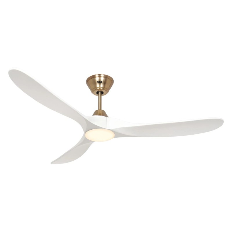 Ventilateur Plafond avec Lumière LED Genuino 152cm Laiton Blanc CAS_315278 315278 Ventilateur Plafond avec Lumière LED Genuino 152cm Laiton Blanc CASAFAN 315278
