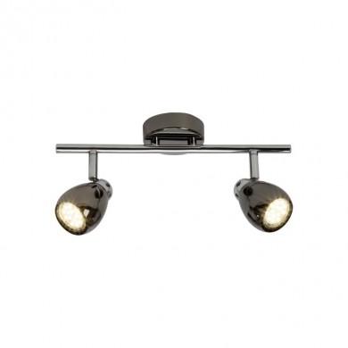 Plafonnier MILANO LED 2x3W GU10 CHROME NOIR BRILLIANT G21713/76