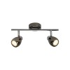 Plafonnier MILANO LED 2x3W GU10 CHROME NOIR BRILLIANT G21713/76