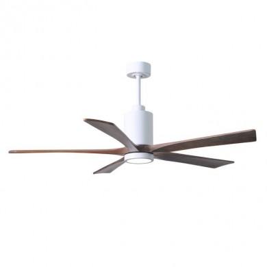 Ventilateur plafond avec lampe Patricia 152cm Blanc Noyer ATLAS FAN PA5-WH-WA-60