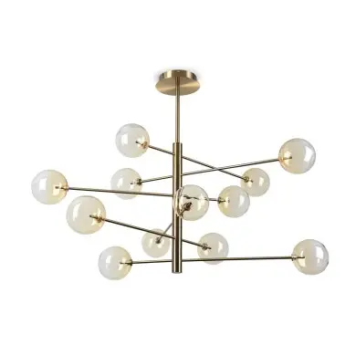 Suspension EQUINOXE 12W G4 Ambré D1281 IDEAL LUX 345383