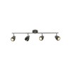 Plafonnier MILANO LED 4x3W GU10 CHROME NOIR BRILLIANT G21732/76