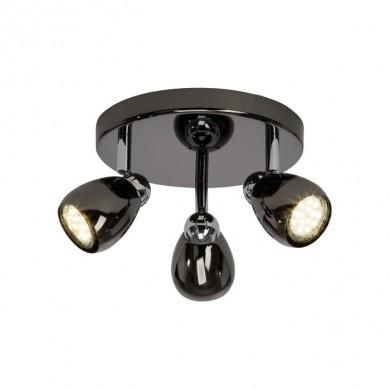 Plafonnier MILANO LED 3x3W GU10 CHROME NOIR BRILLIANT G21734/76