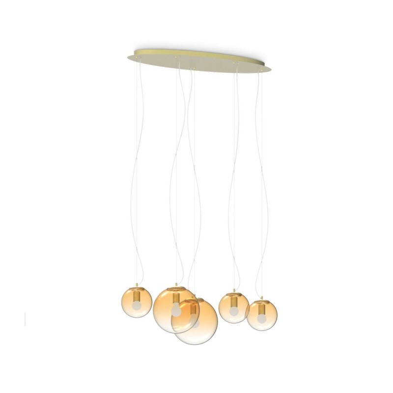 Suspension MAPA CLEAR 42W E27 Ambre H540  346588