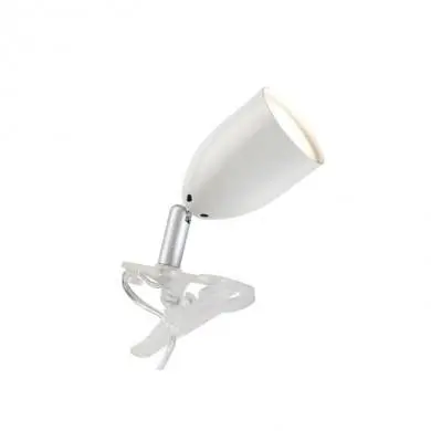 Lampe à Pince Led LEO 1x3W GU10 Blanc BRI_G24801A05 G24801A05 Lampe à Pince Led LEO 1x3W GU10 Blanc BRILLIANT G24801A05