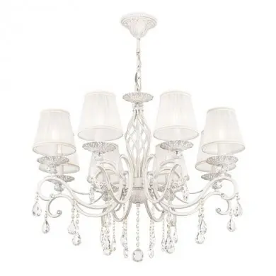 Lustre Blanc Grace et Or 8x40W E14 MAY_ARM247-08-G ARM247-08-G Lustre Blanc Grace et Or 8x40W E14 MAYTONI ARM247-08-G