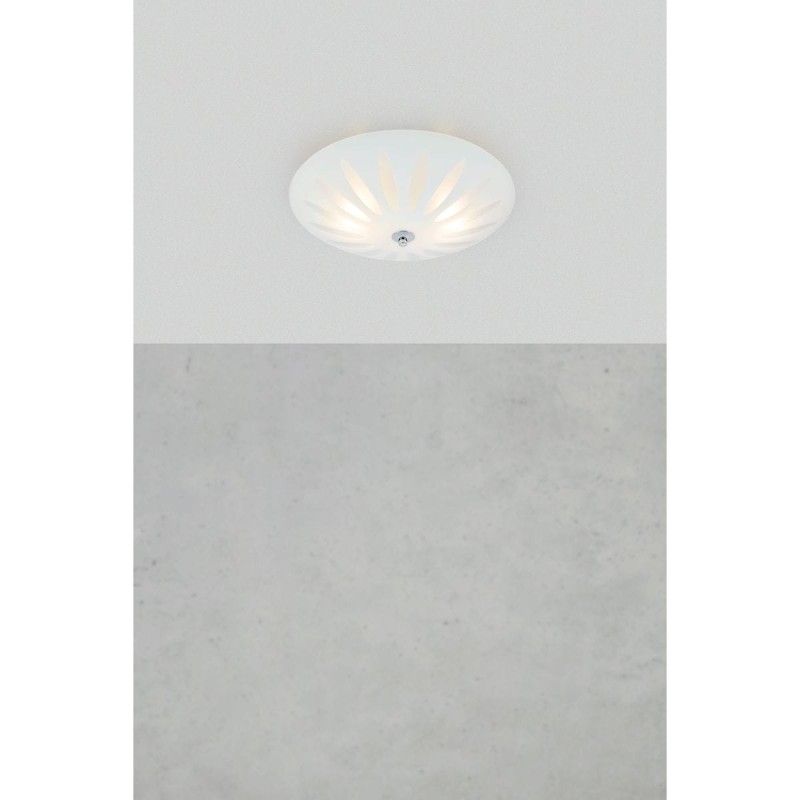 Plafonnier PETAL Blanc chrome 2x40W  108899