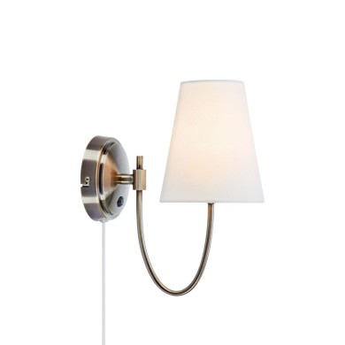 Applique AMAR Blanc cassé laiton antique 40W  108908