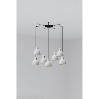Suspension VENICE Blanc 7x15W E27 LED FARO 64255-111-7L