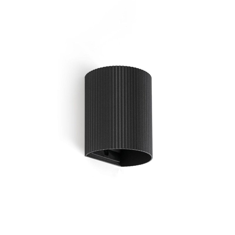 Applique SOLE Noir 8W GU10 LED cannelée  40527