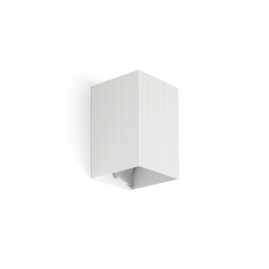 Applique LUNE Blanc 8W GU10 LED cannelée  40534