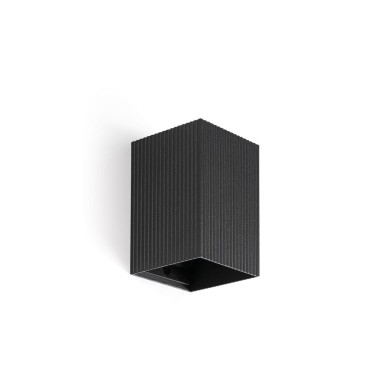 Applique LUNE Noir 8W GU10 LED cannelée  40535