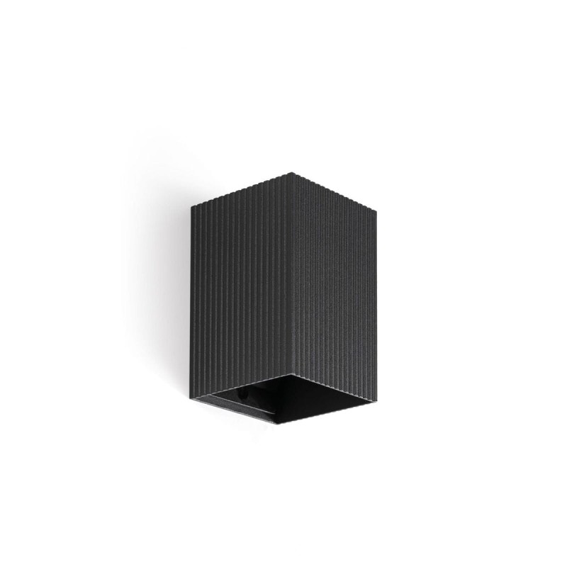 Applique LUNE Noir 8W GU10 LED cannelée  40535