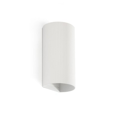 Applique SOLE Blanc 2x8W GU10 LED cannelée  40542