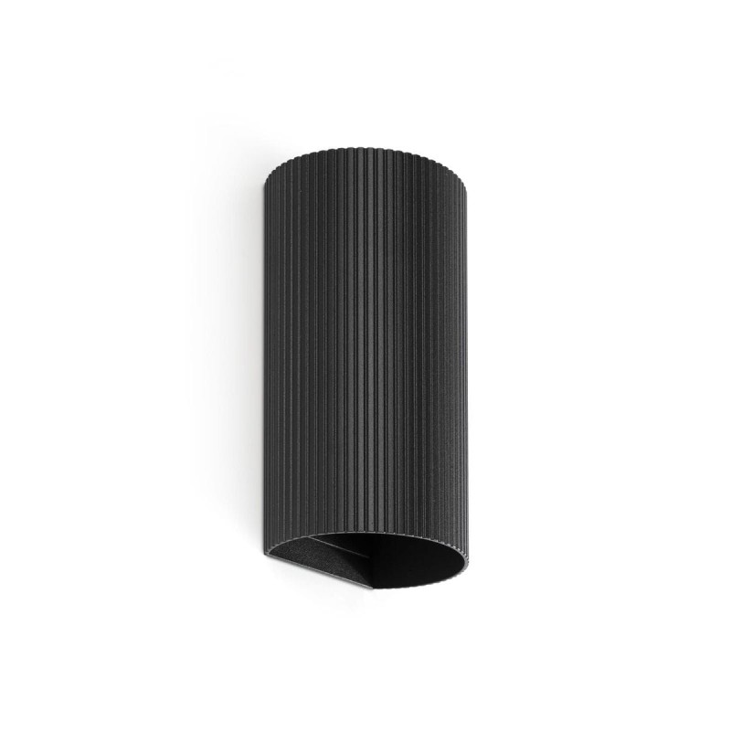 Applique SOLE Noir 2x8W GU10 LED cannelée  40543
