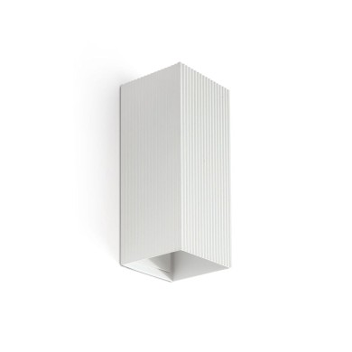 Applique LUNE Blanc 2x8W GU10 LED cannelée  40565