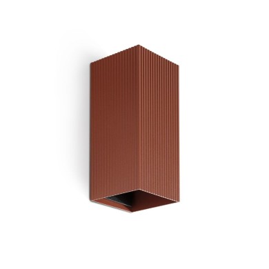Applique LUNE Terracotta 2x8W GU10 LED cannelée  40568