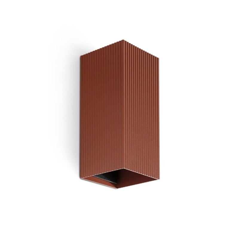 Applique LUNE Terracotta 2x8W GU10 LED cannelée  40568