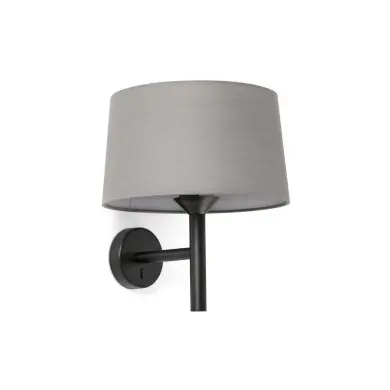 Applique WINDSOR Noir Gris 15W E27 LED FARO 20221-129