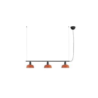Suspension TATAWIN S ligne Noir Orange 3x15W E27  20338-143