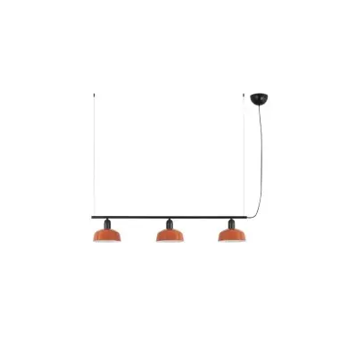 Suspension TATAWIN S ligne Noir Orange 3x15W E27 FARO 20338-143