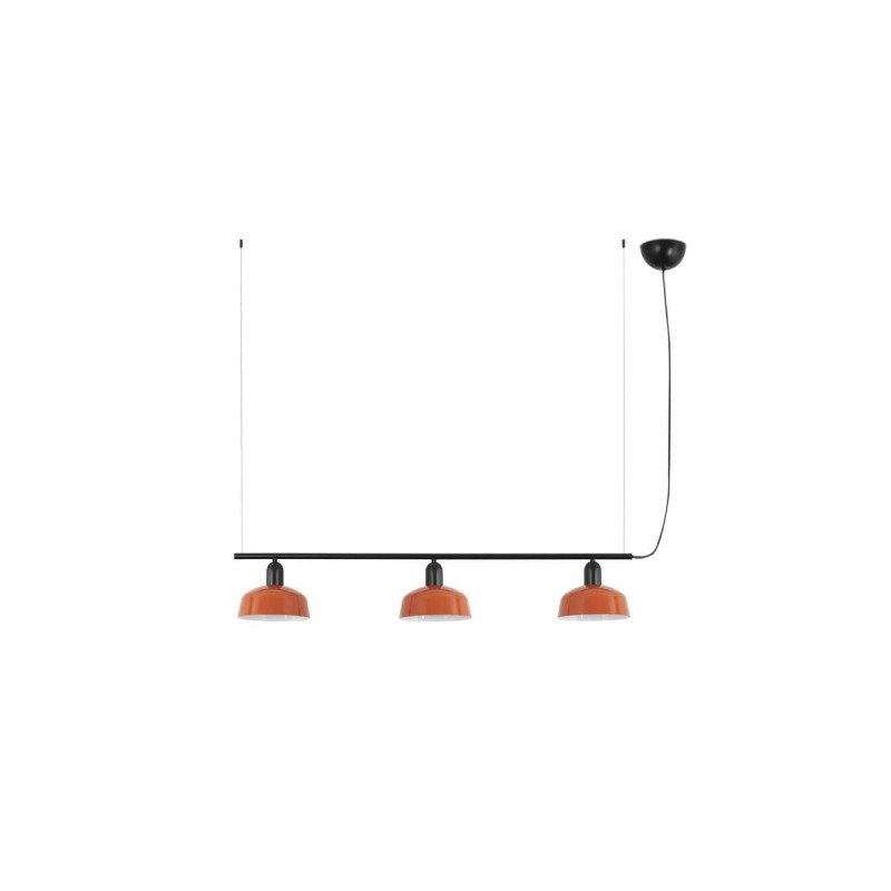 Suspension TATAWIN S ligne Noir Orange 3x15W E27  20338-143