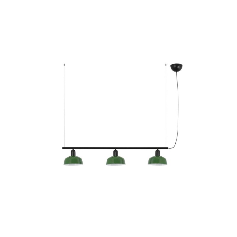 Suspension TATAWIN S ligne Noir Vert 3x15W E27 LED  20338-144
