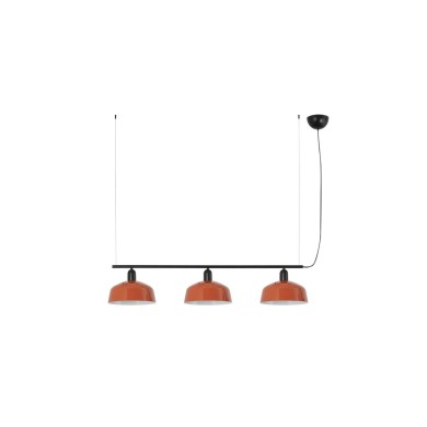 Suspension TATAWIN M Noir Orange 3x15W E27 LED  20338-148
